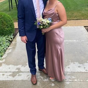 Revelry Skye Dress - size 12 petite, Rose Quartz